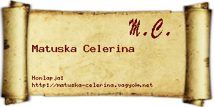 Matuska Celerina névjegykártya
